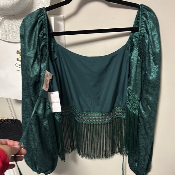 NWT Elegant Green Women's Top blouse Jacket - Picture 10 of 11